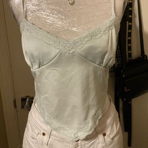 Mint V-Line Lace Top